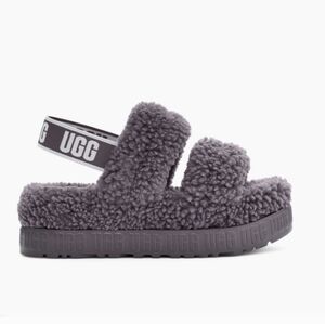 UGG | Women’s Oh Fluffita Sheepskin Slingback Slippers Sandals‎ Gray Size 7
